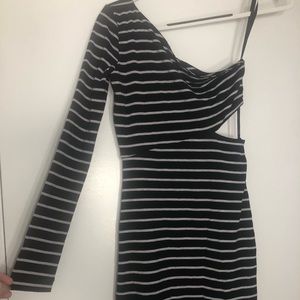 BCBGeneration One Shoulder Cut Out Mini Dress